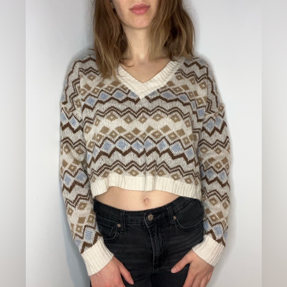 No Comment Knitted Cropped Sweater Women’s US L